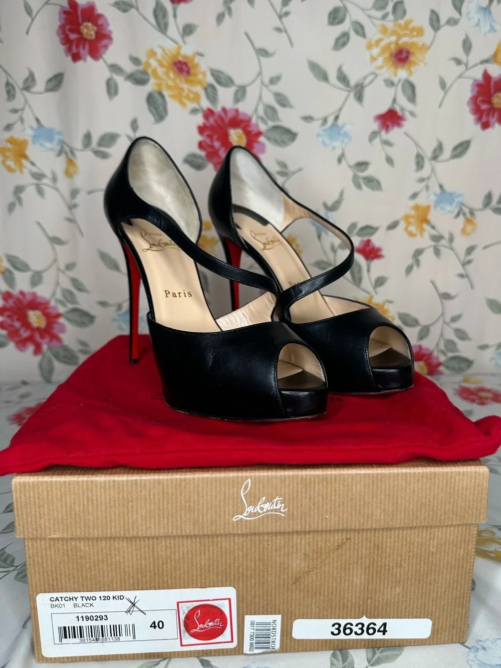 CHRISTIAN LOUBOUTIN- Authentic- Catchy Two 120 Kid Heels Great Condition Size 40